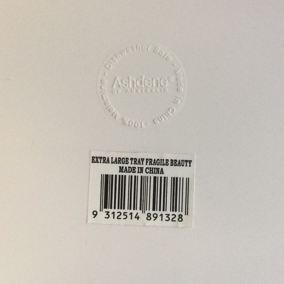 Floral print melamine serving tray with handles - Picture 3 of 5